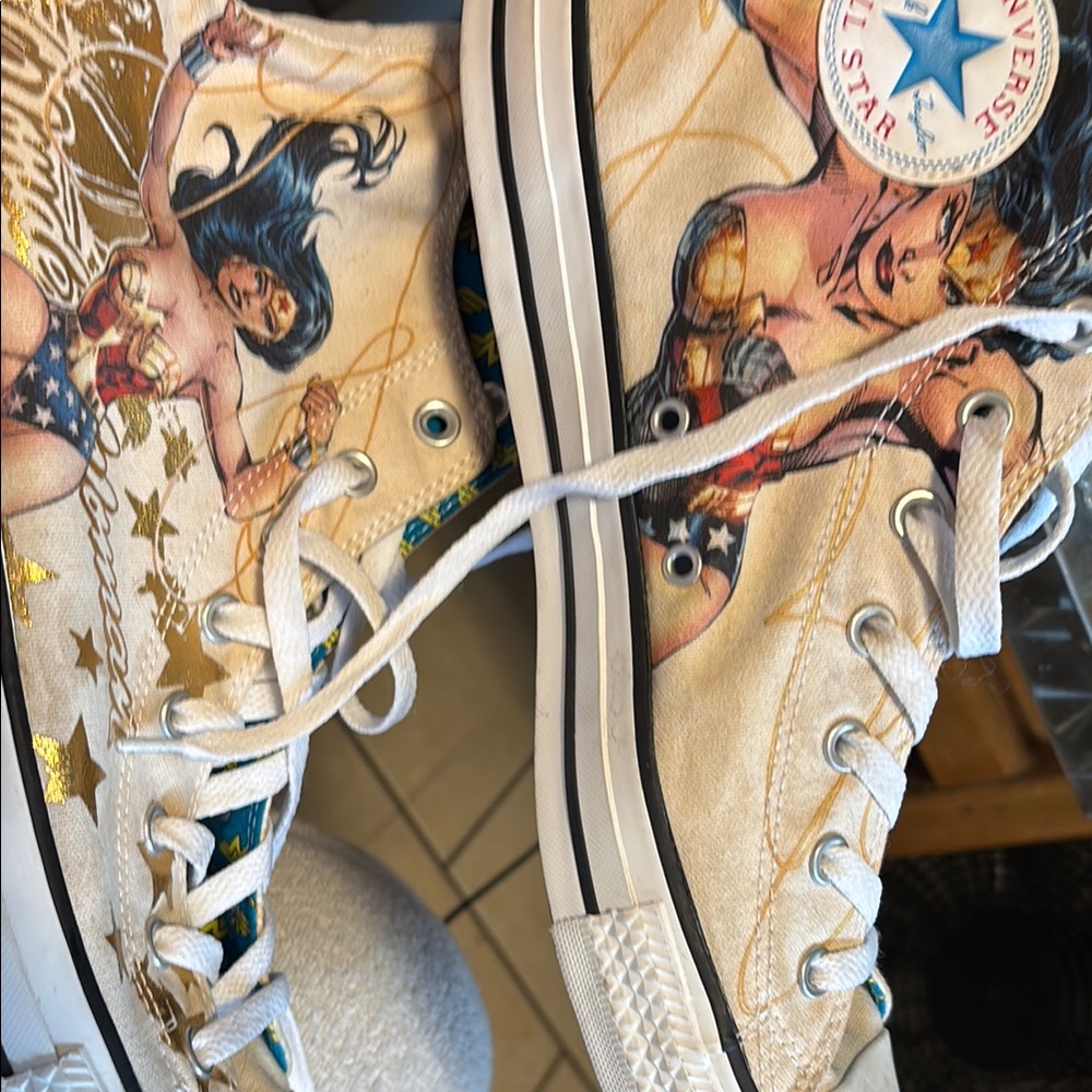Converse High-Top Sneakers with Superhero Graphics